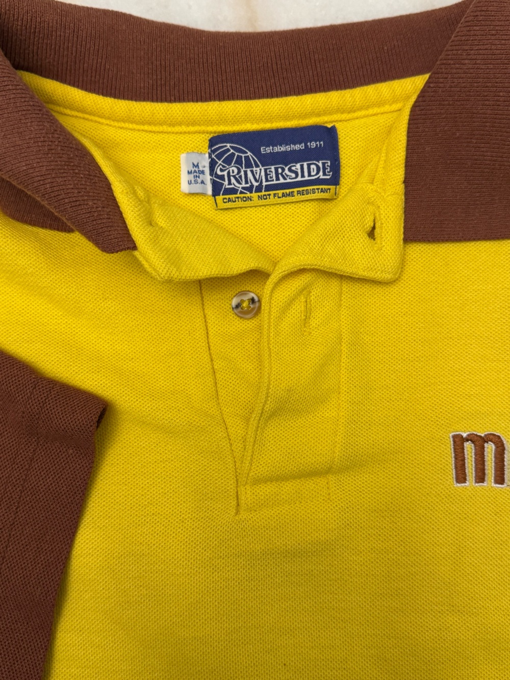 Mayfield Embroidered Yellow Polo vintage